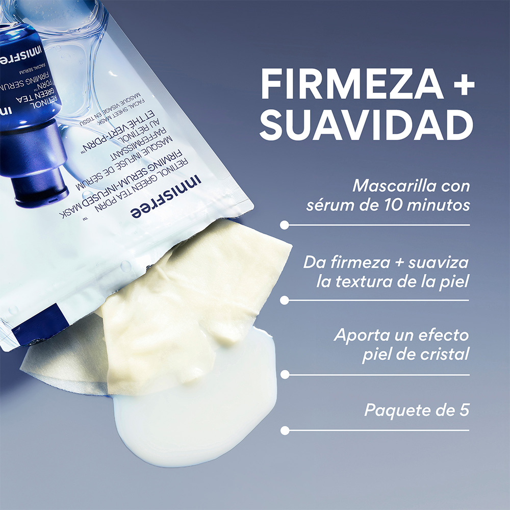 RETINOL GREEN TEA PDRN&trade; FIRMING & SMOOTHING SERUM-INFUSED MASK (MASCARILLA CON S&Eacute;RUM REAFIRMANTE DE T&Eacute; VERDE PDRN)